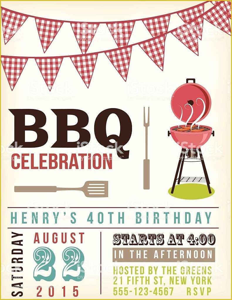 Free Bbq Invitation Template Of Retro Bbq Invitation Template With