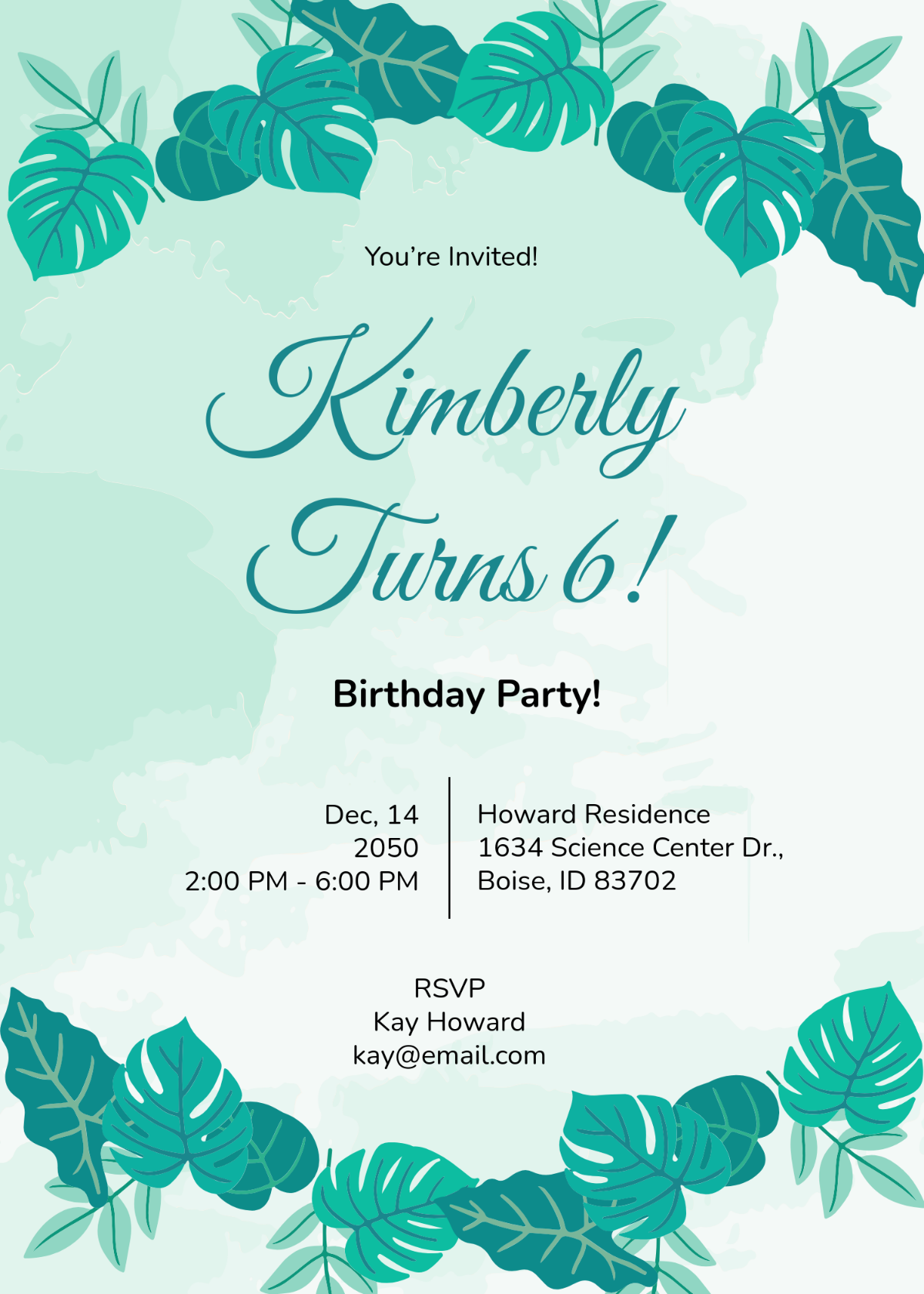 Free Beautiful Watercolor Art Invitation Template To Edit Online