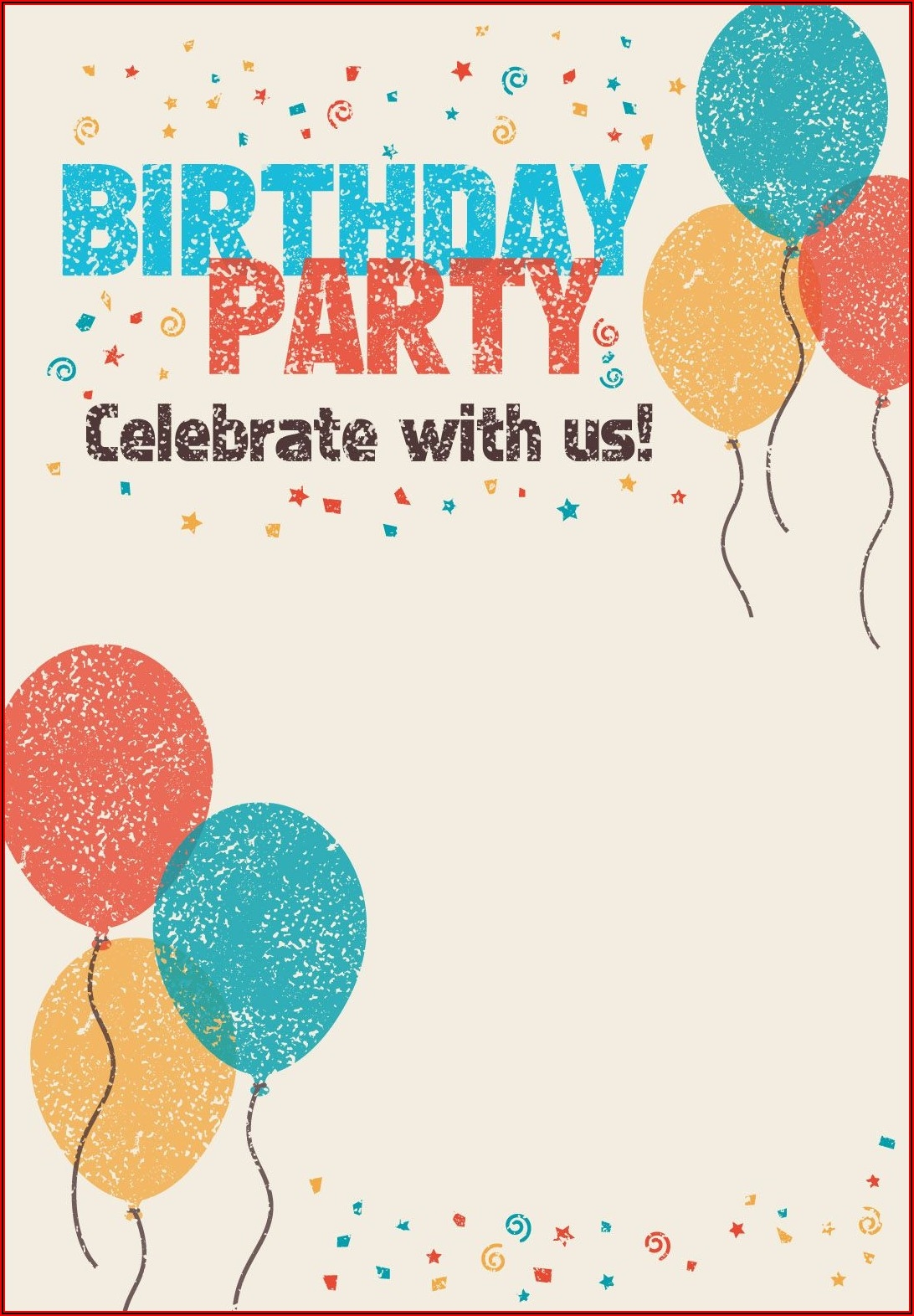 Free Birthday Invitation Postcard Templates Template 1 Resume 