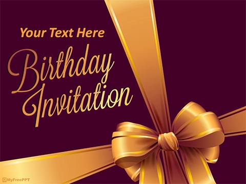 Free Birthday Invitation PowerPoint Template Download Free PowerPoint PPT