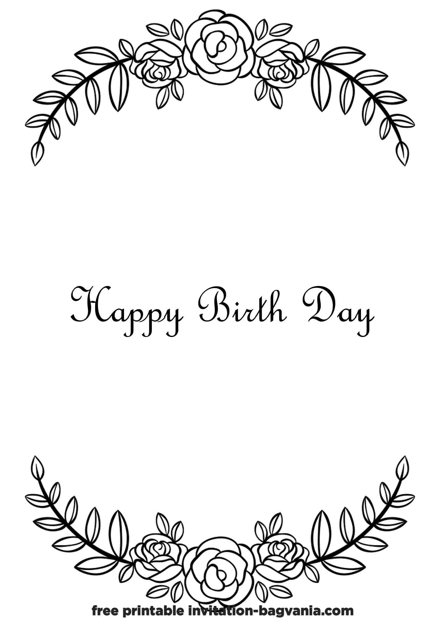 FREE Black And White Birthday Invitation Templates FREE Printable 