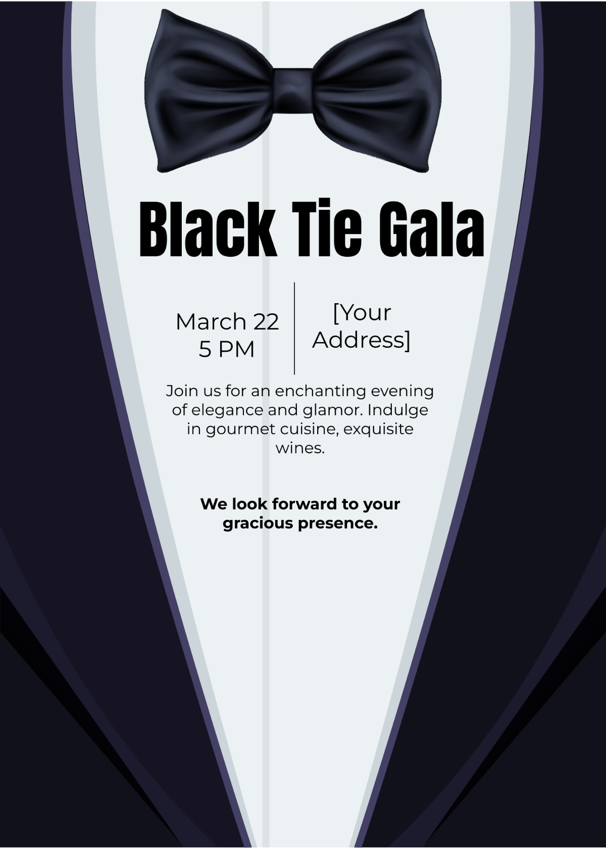 black tie invitation template free