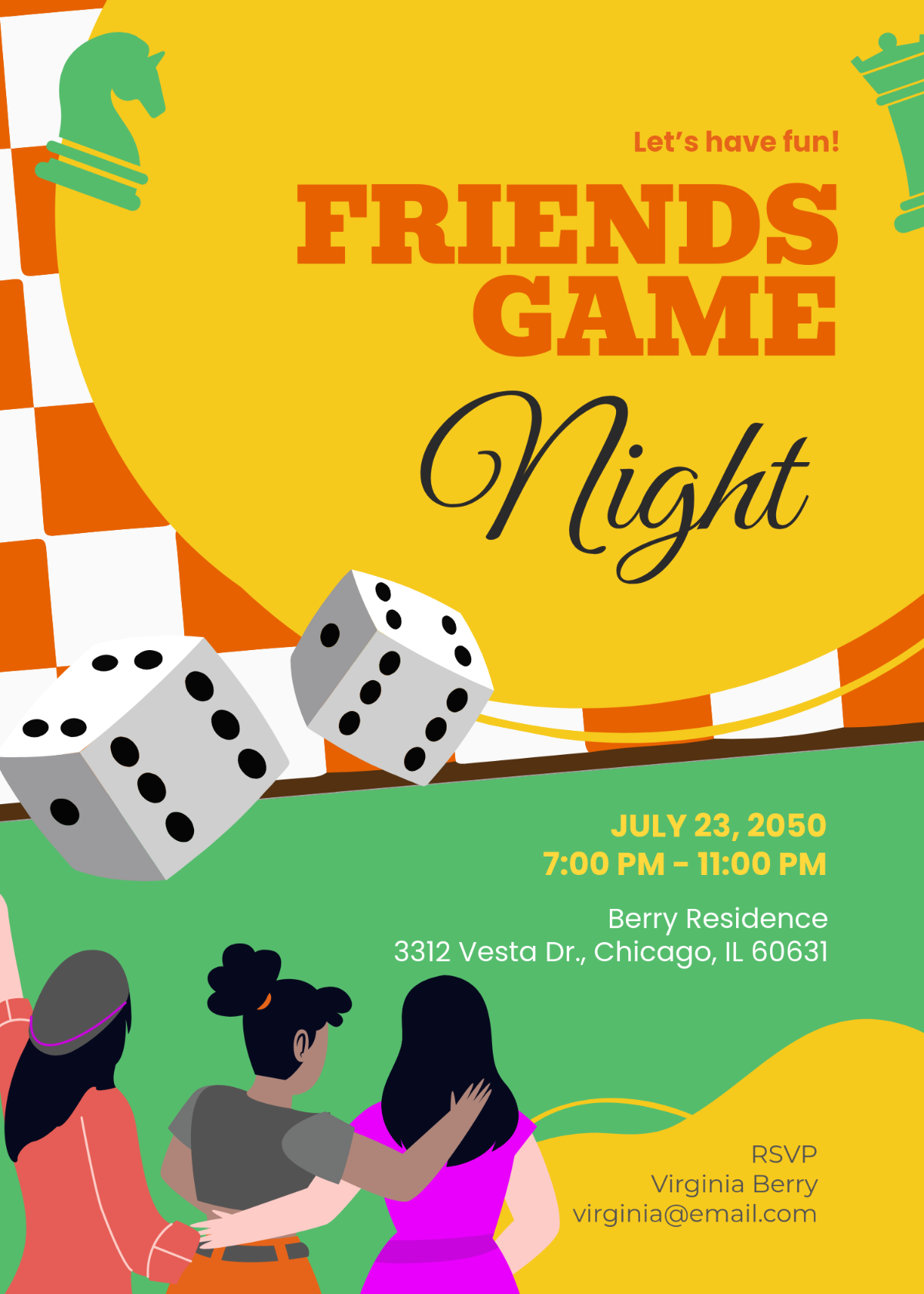 Free Board Game Night Invitation Template To Edit Online