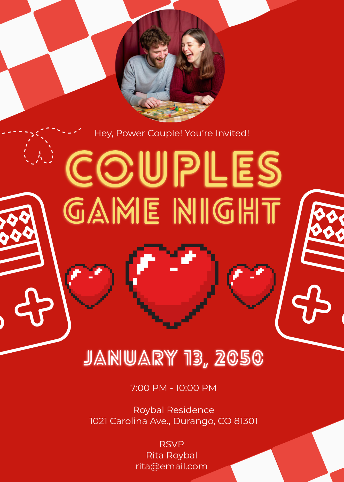 board game invitation template