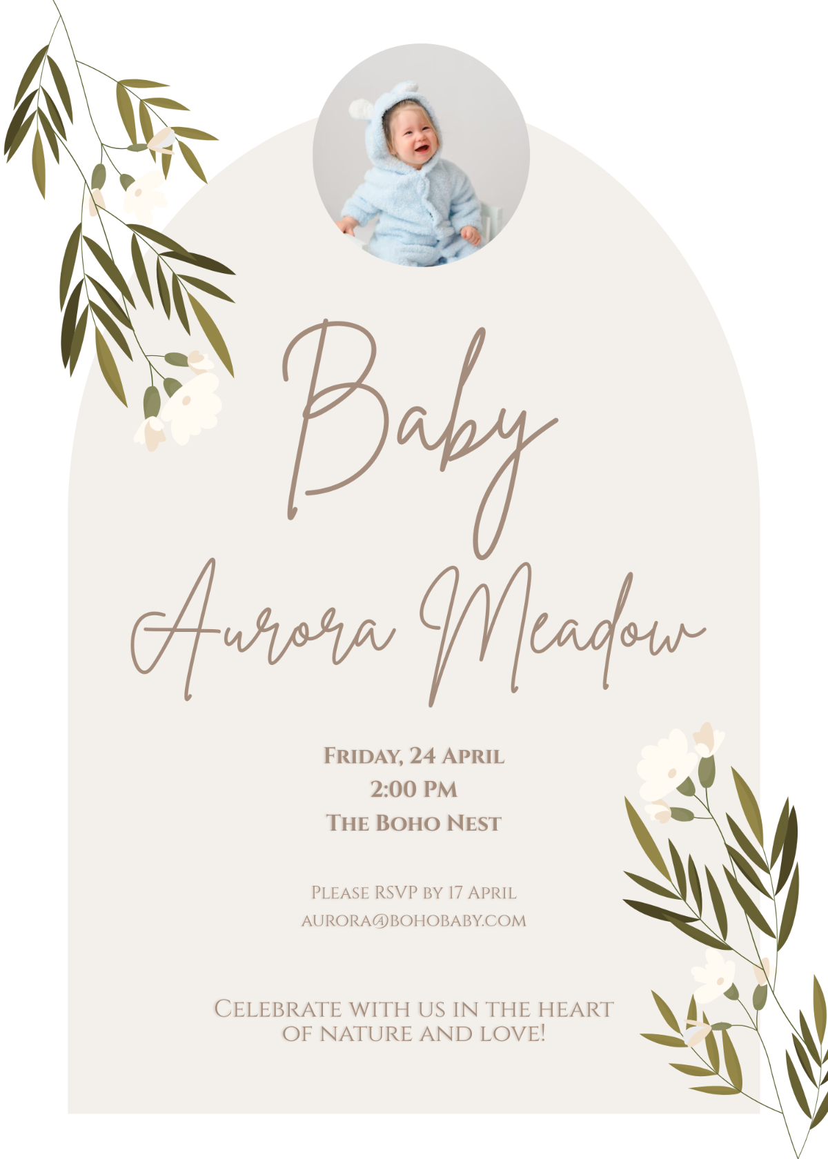 Free Boho Chic Invitation Template To Edit Online