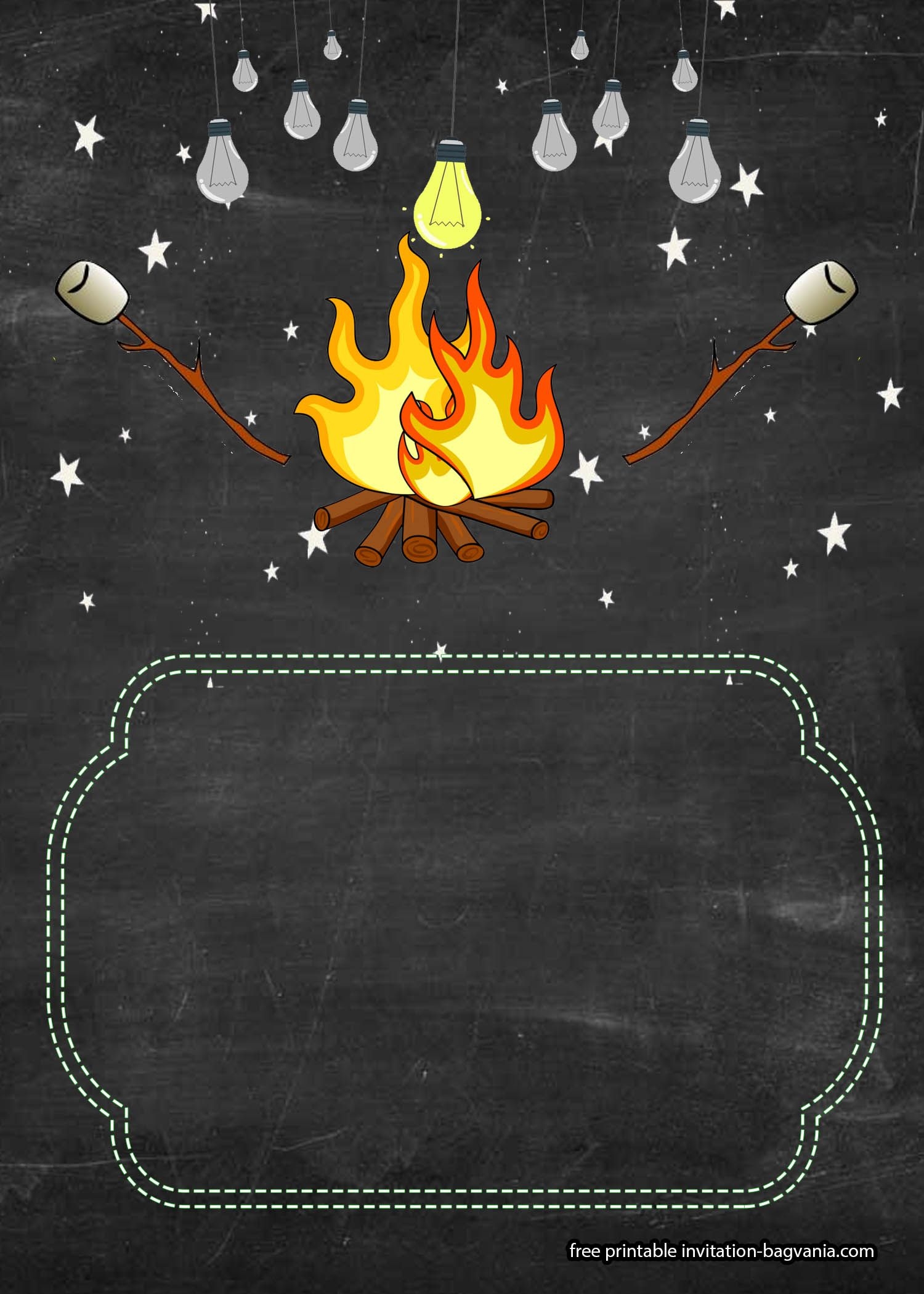 bonfire party invitation templates free