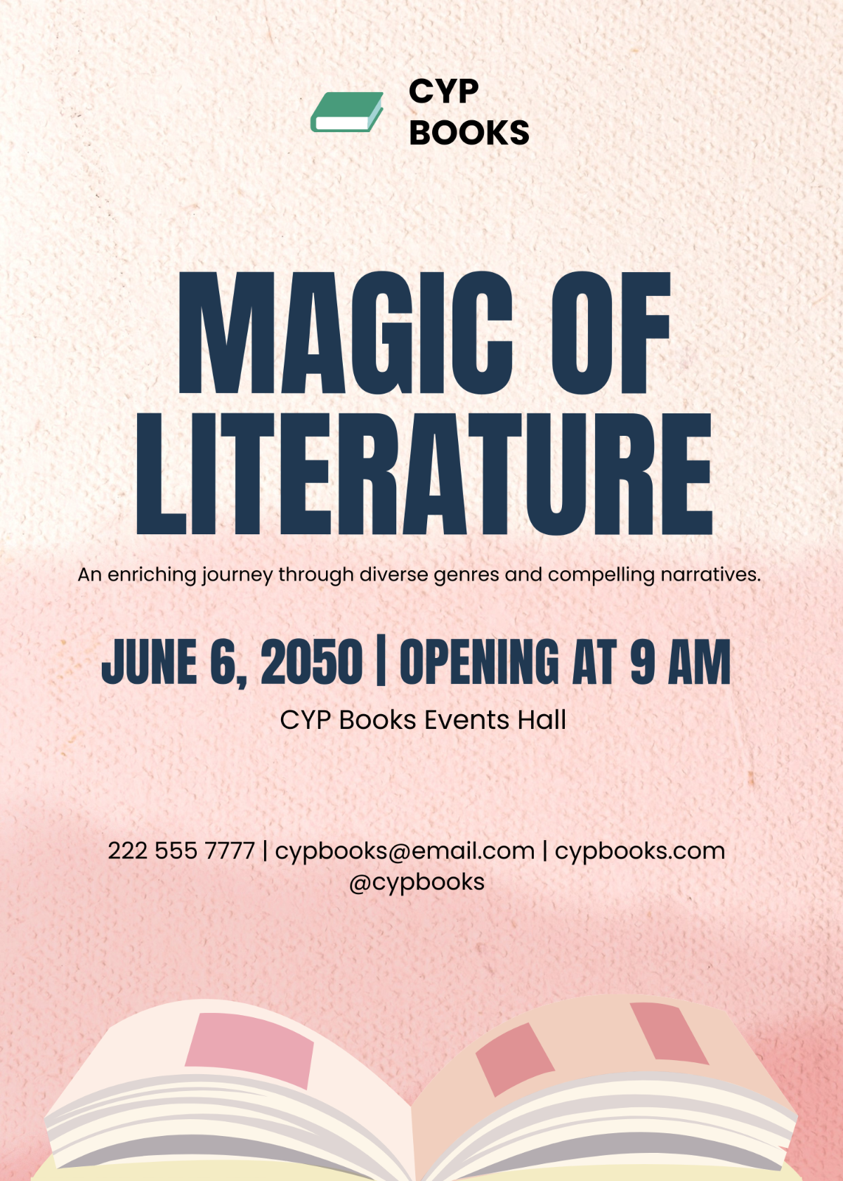 Free Book Exhibition Invitation Template To Edit Online