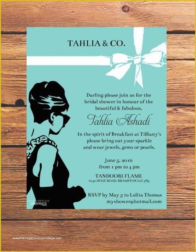 breakfast at tiffany's invitation template