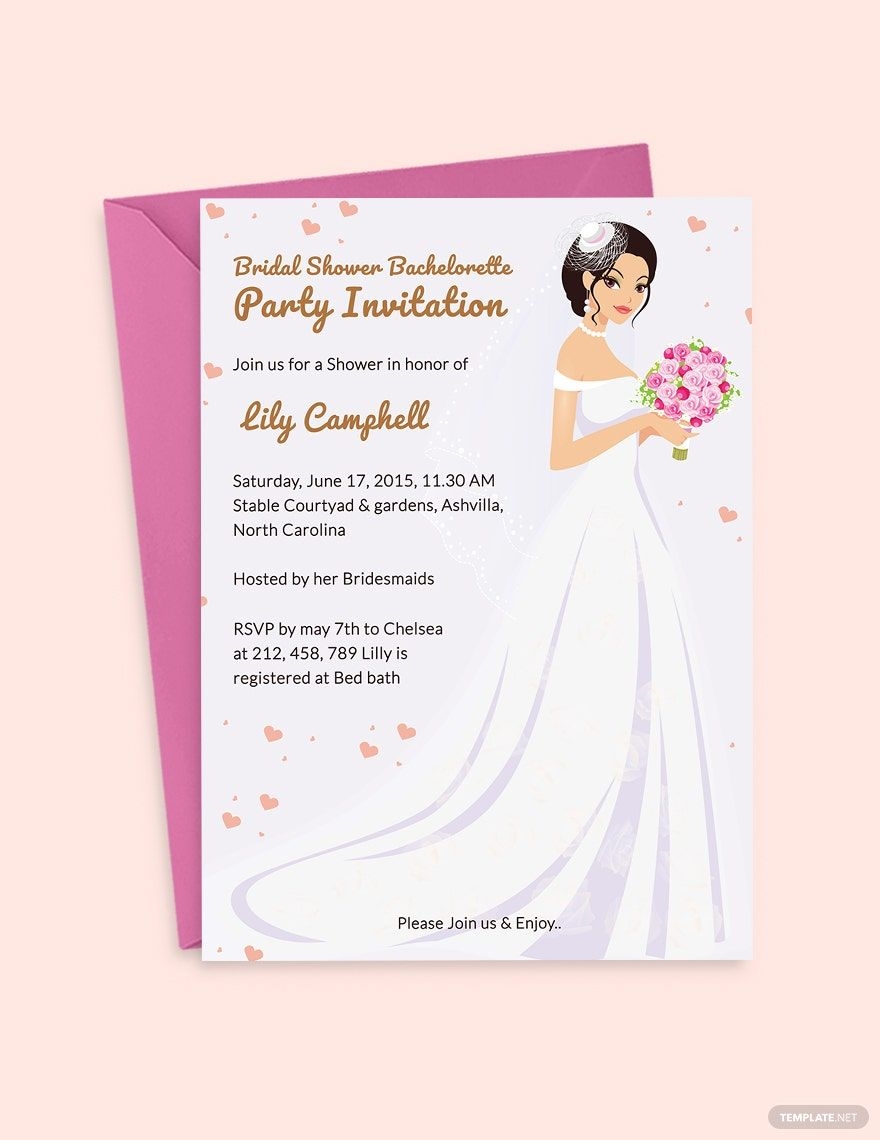 FREE Bridal Shower Invitation Templates Examples Edit Online
