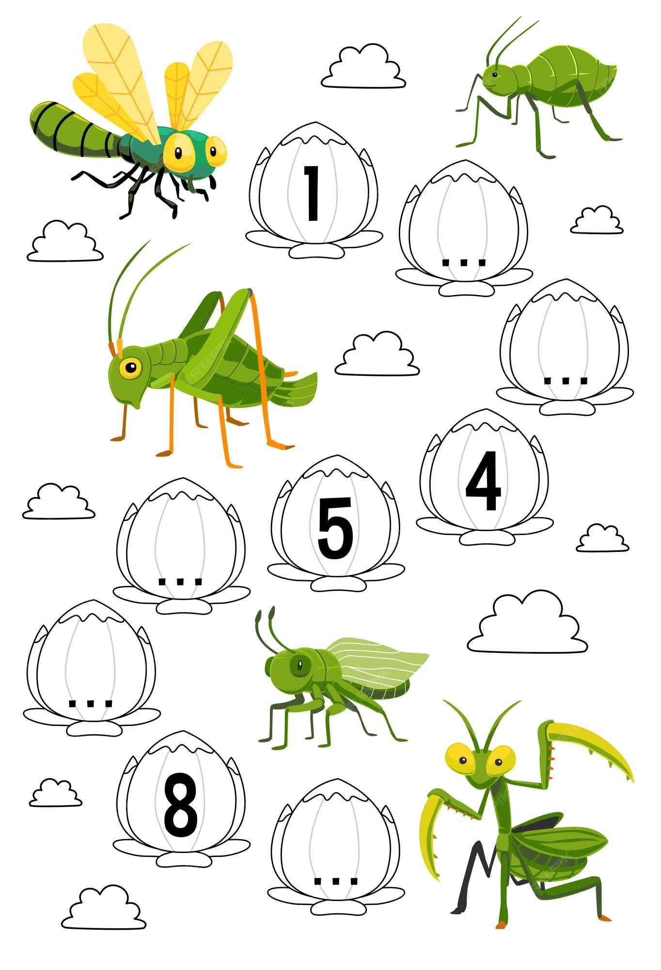 Free Bugs Preschool Printable Worksheets 30 Pages Worksheets Library