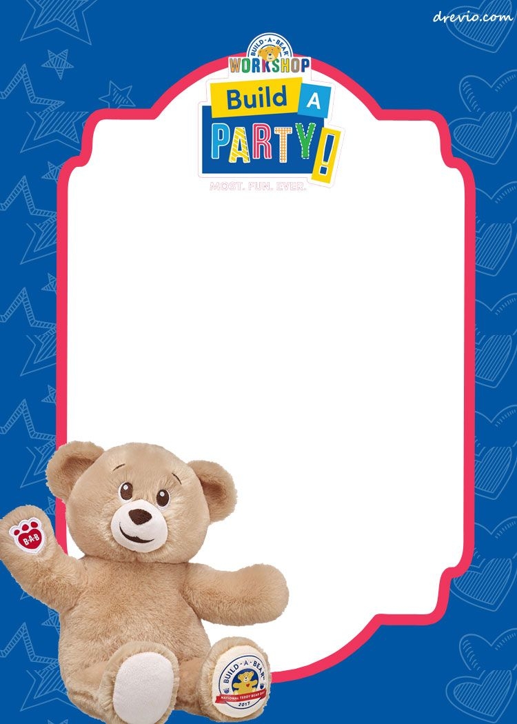 build a bear invitation template
