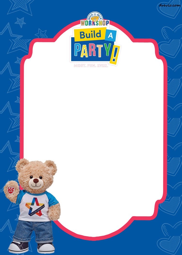 FREE Build a Bear Birthday Invitation Template FREE PRINTABLE