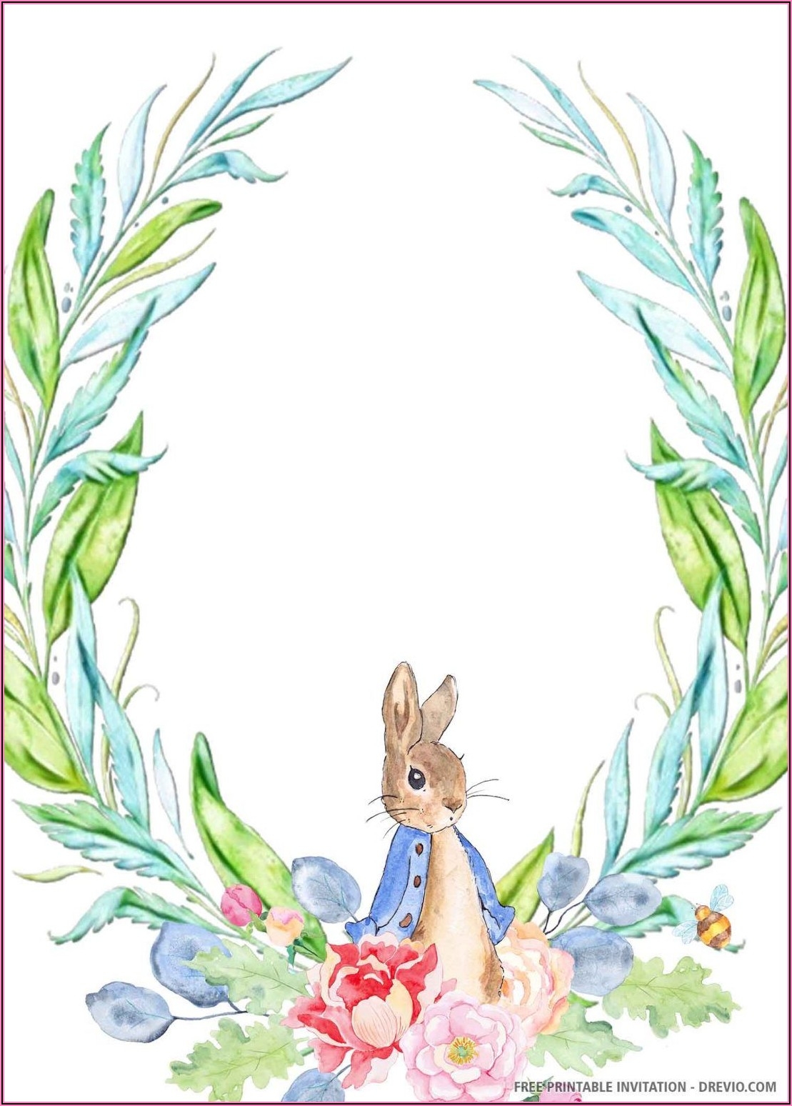 Free Bunny Invitation Template Invitations Resume Examples v19xdGBk97