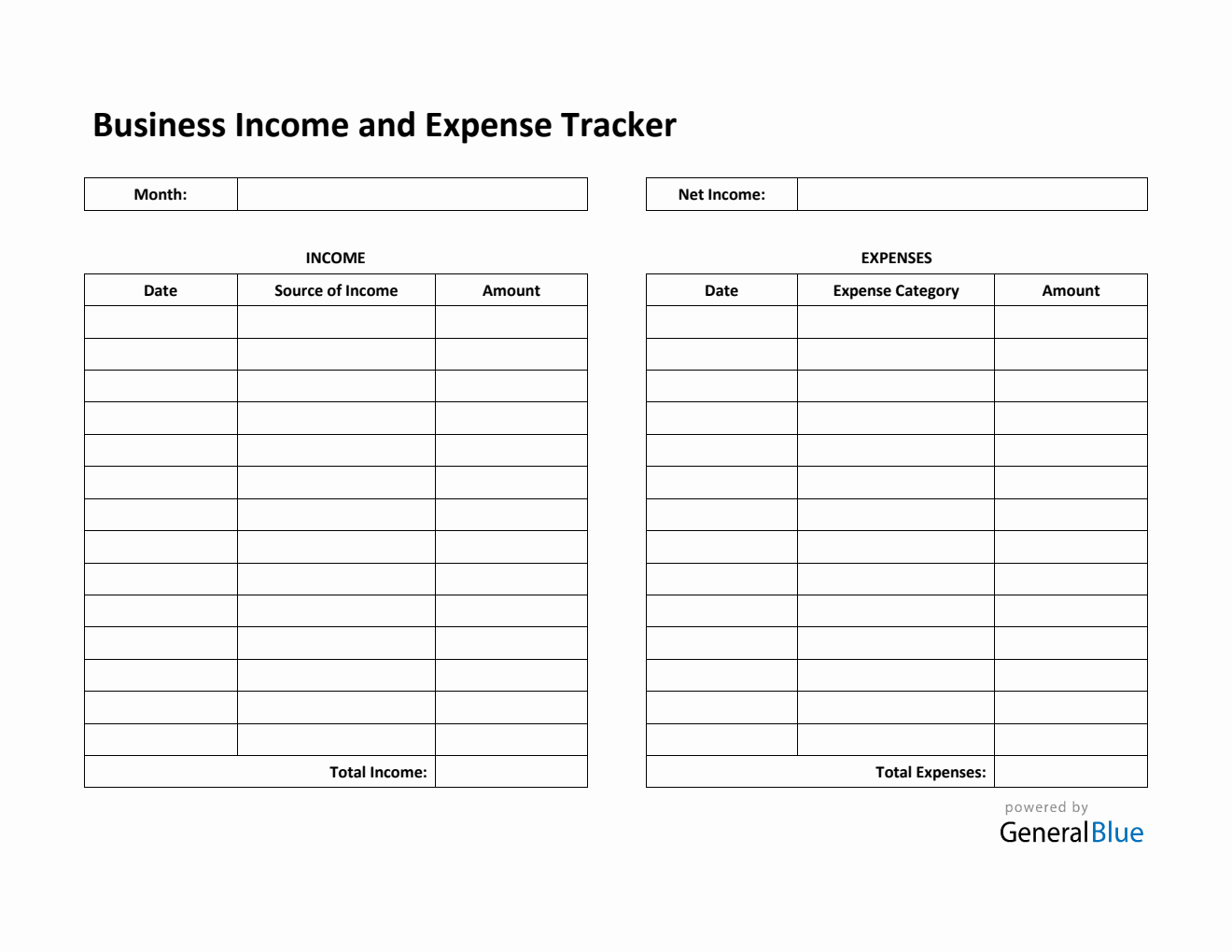 expense worksheet