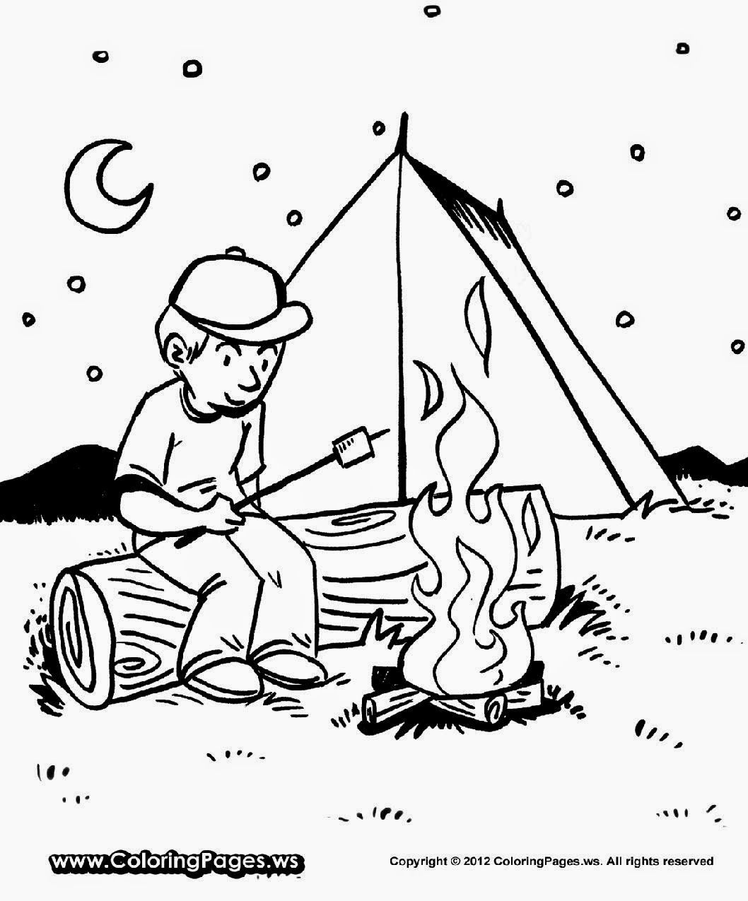 Free Camping Coloring Pages Coloring Home