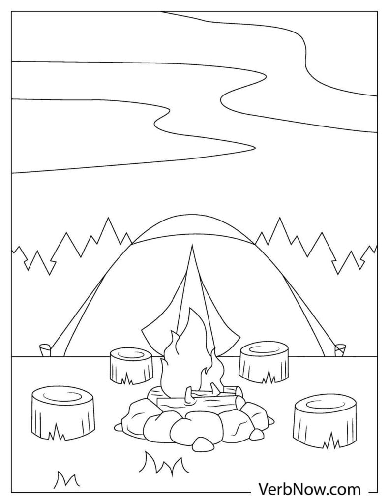 free camping coloring pages