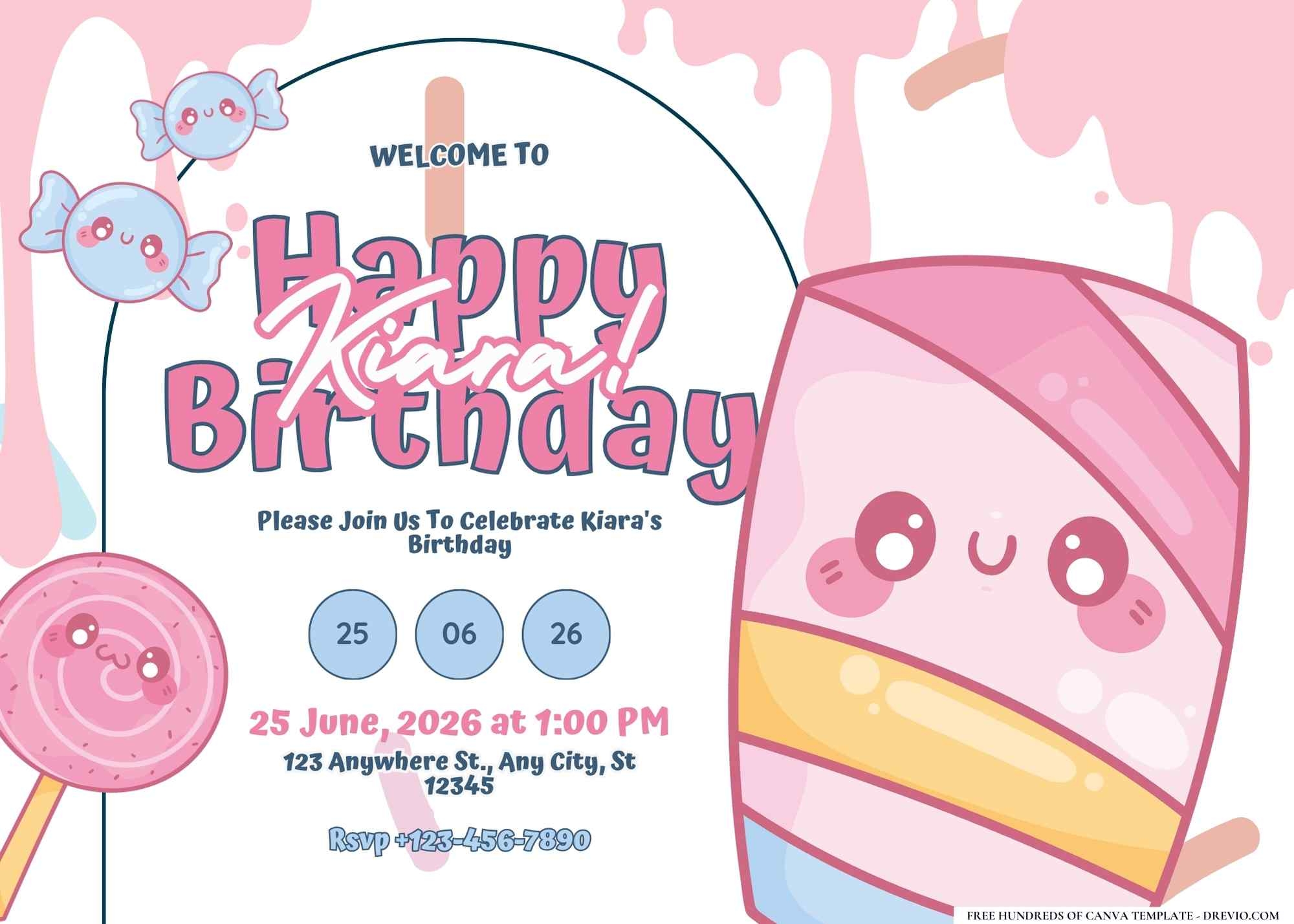 FREE Candyland Birthday Canva Templates 17 Download Hundreds FREE 