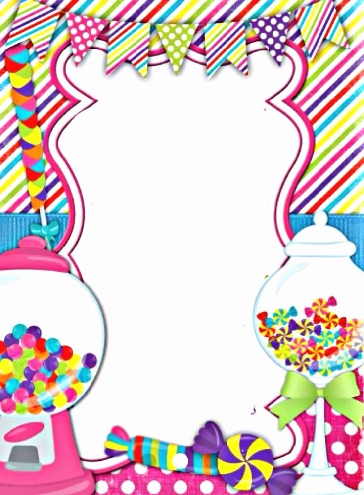 Free Candyland Invitation Template Elegant Sweet Shop Border Borders 