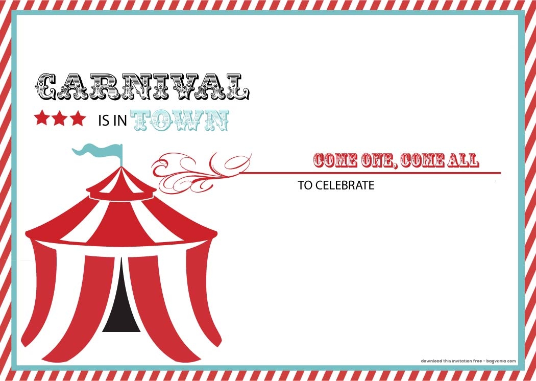carnival birthday invitations template