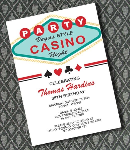 casino night invite template