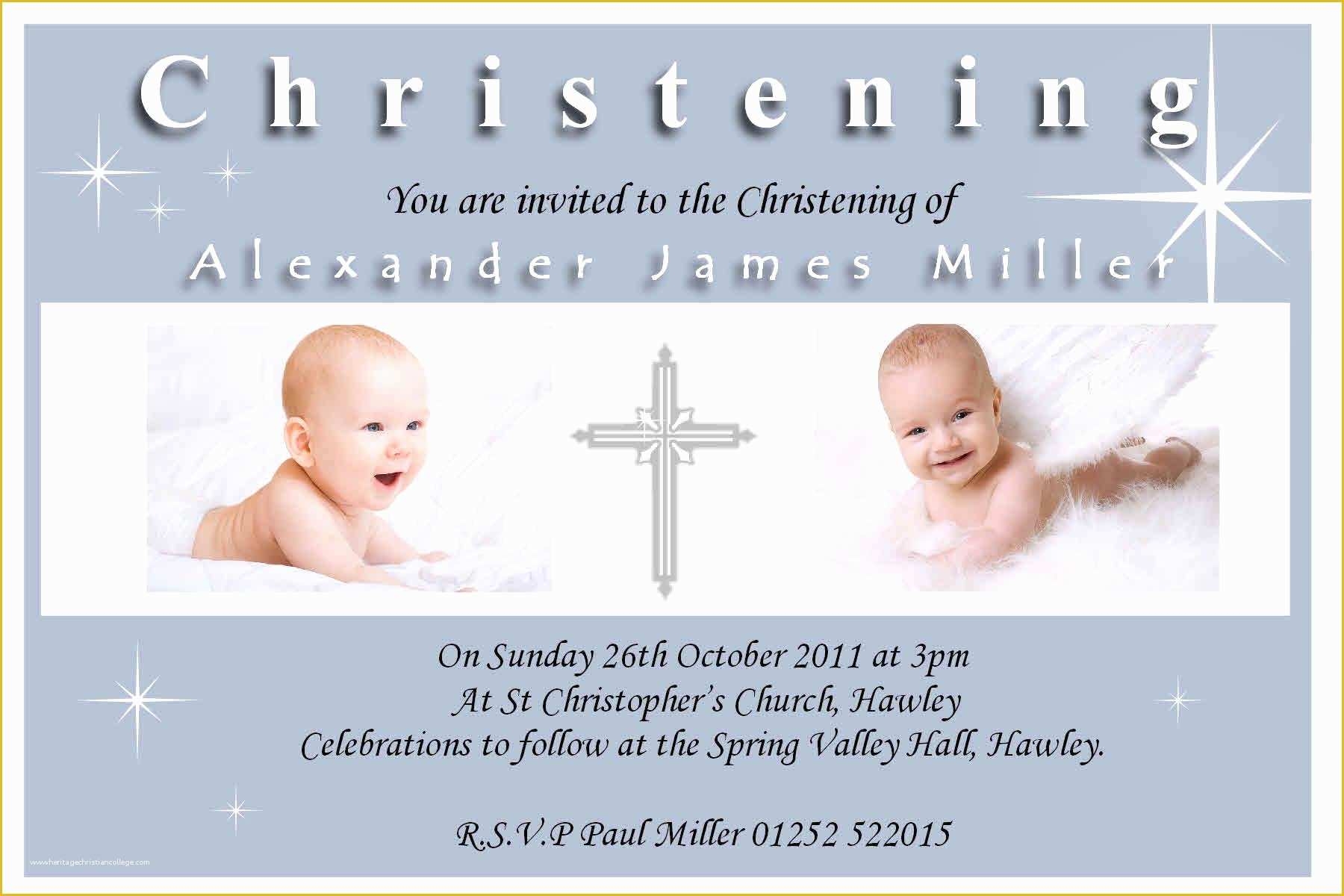 baptism invitation blank template