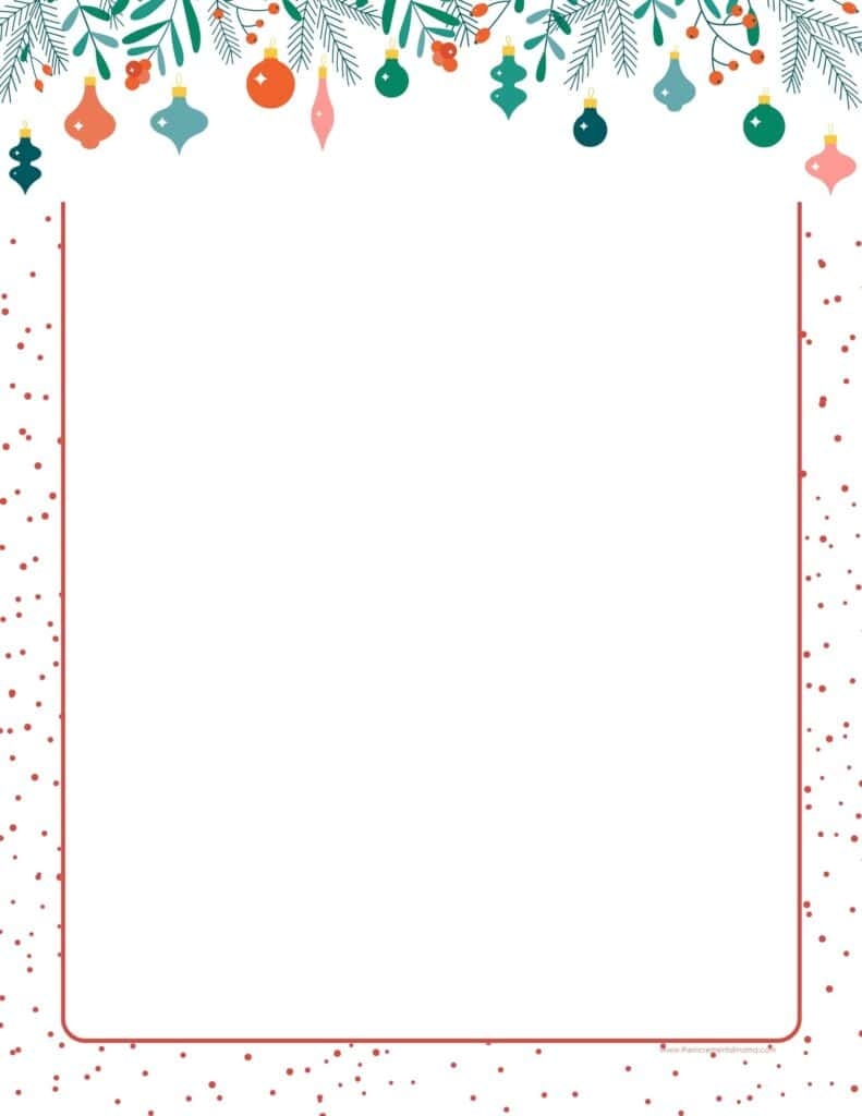 Free Christmas Border Templates For Word Infoupdate