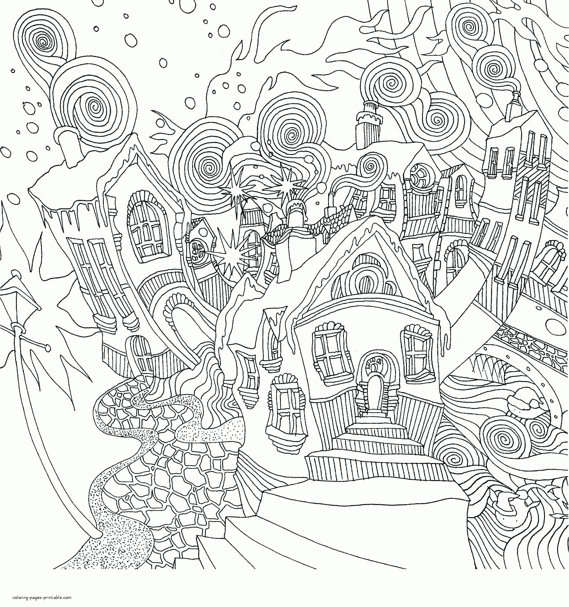 free adult christmas coloring pages
