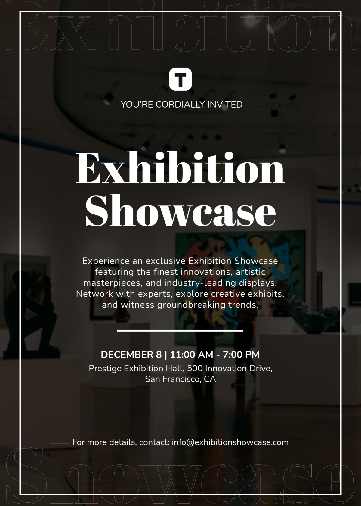 art exhibition invitation template