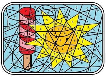 free color by number pages