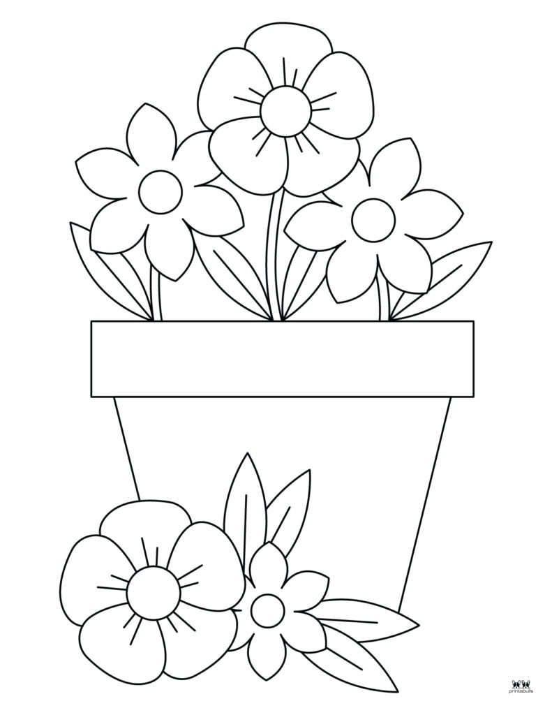 flowers free coloring pages