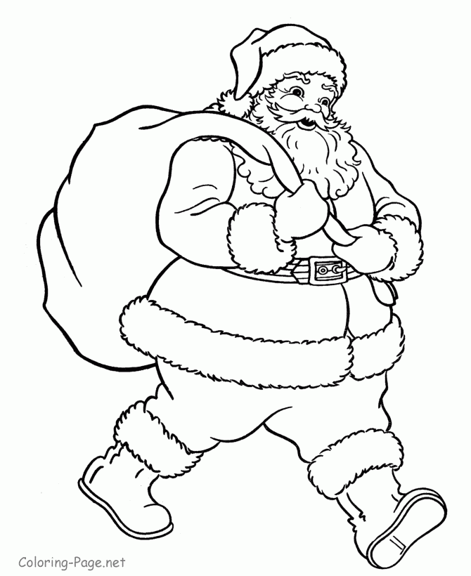 Free Coloring Pages Santa Claus Coloring Home