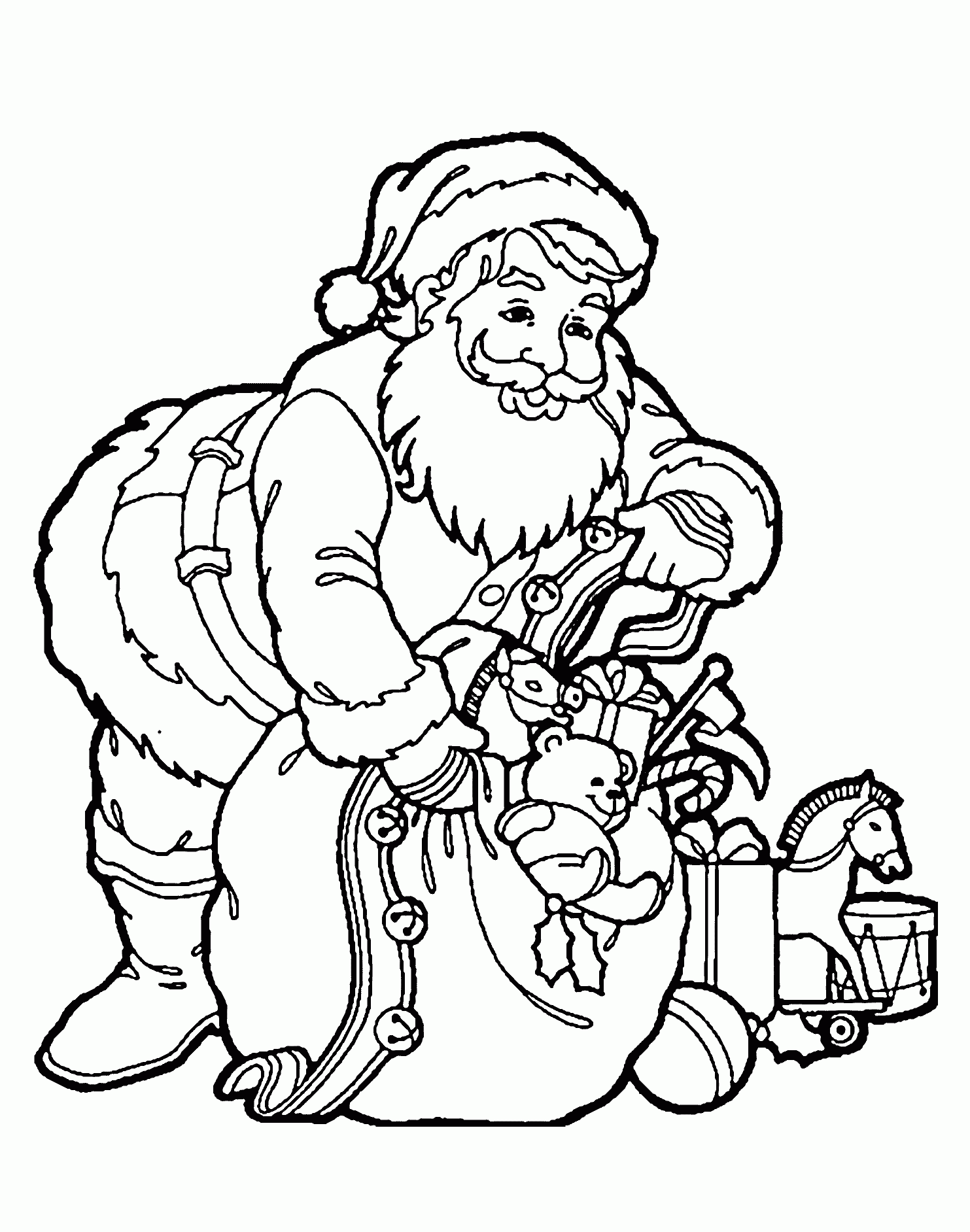 free coloring pages santa