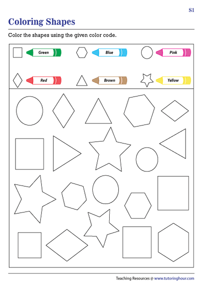 Free Coloring Shapes Worksheet Download Free Coloring Shapes Worksheet 