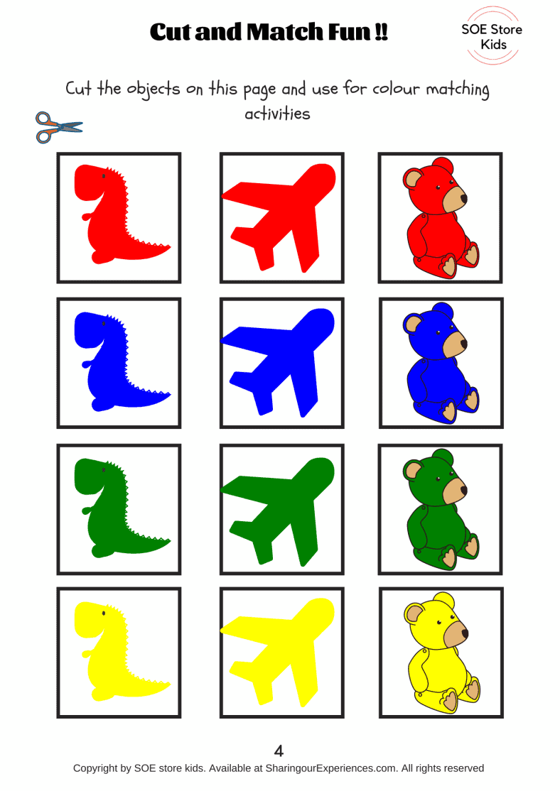 printable matching games for toddlers pdf