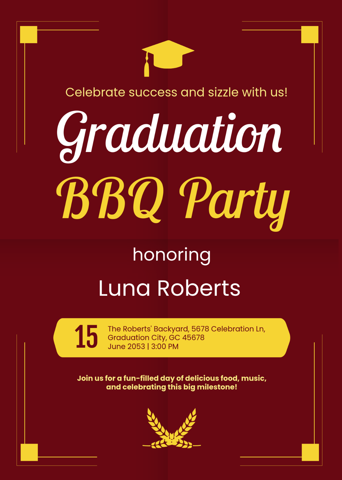 Free Custom BBQ Invitation Template Edit Online Download Template