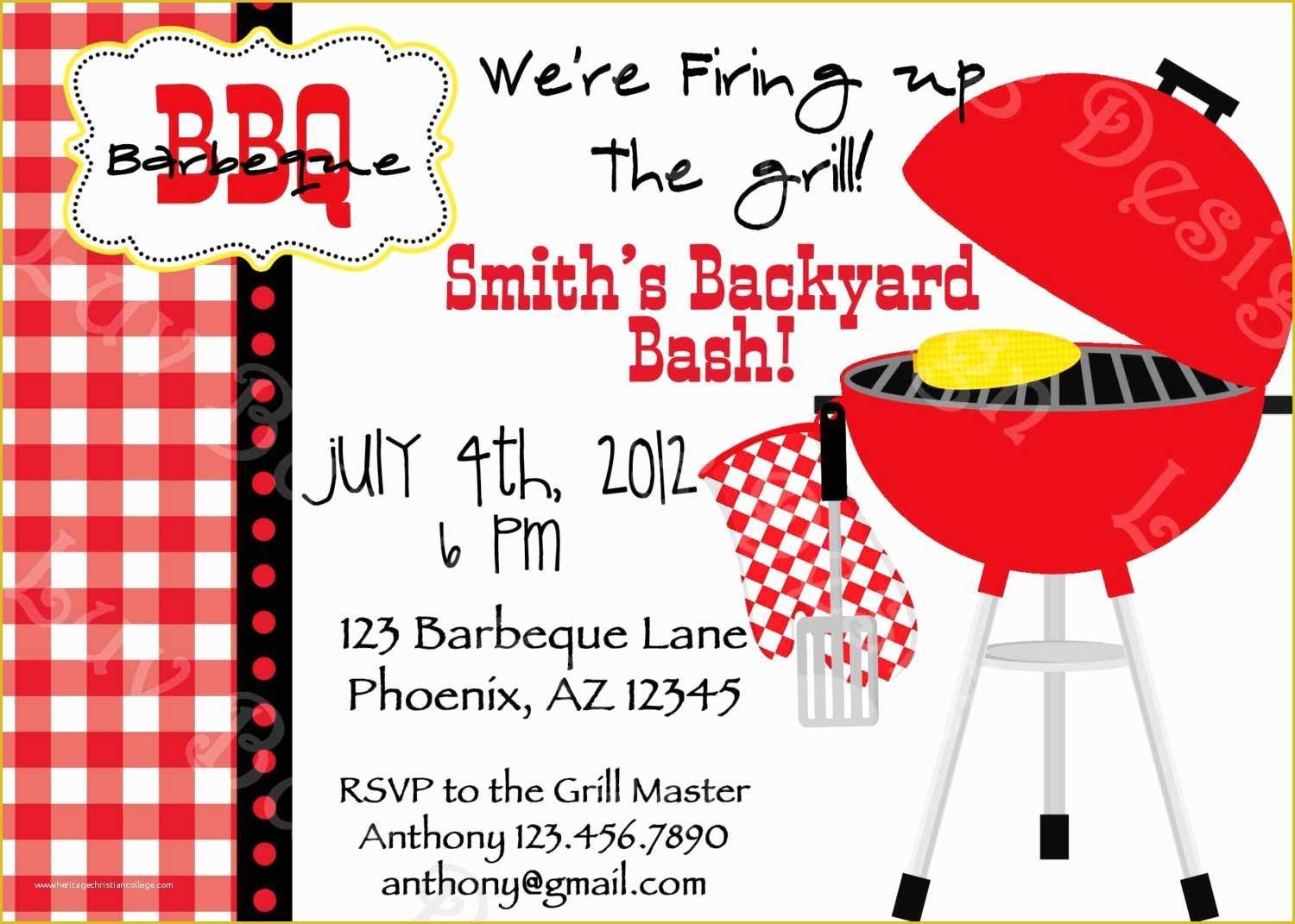 bbq party invitation free template