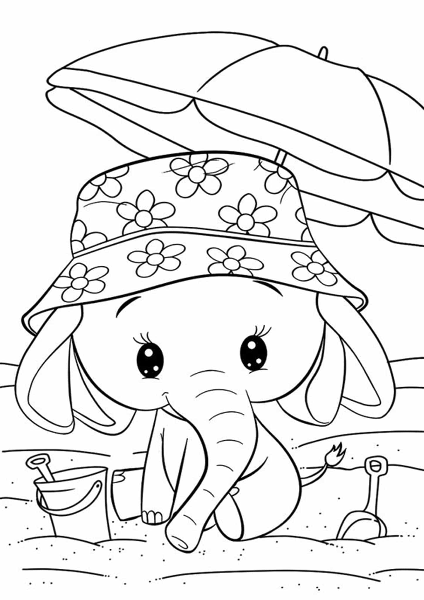 Free Easy To Print Elephant Coloring Pages Tulamama