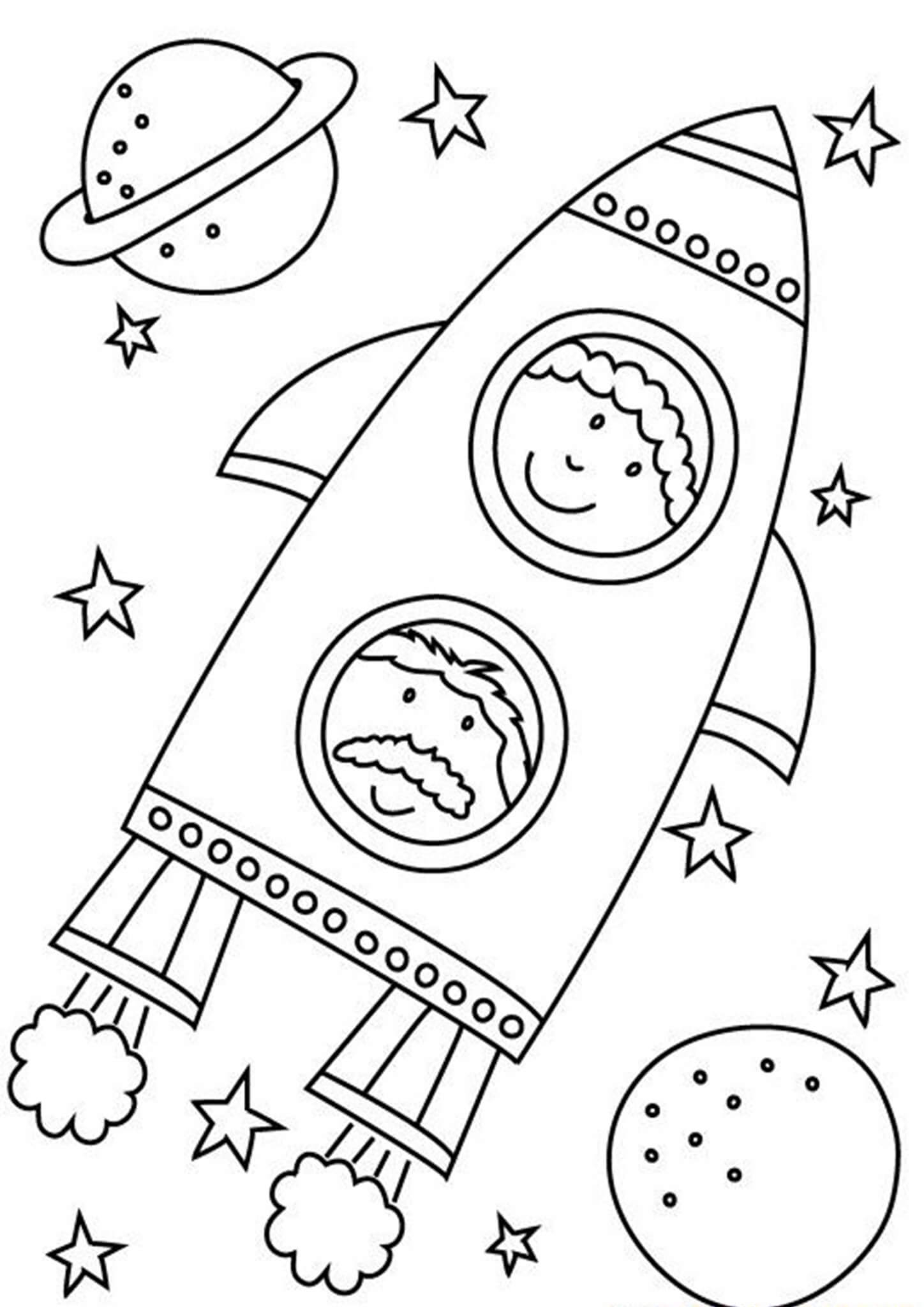 free coloring pages space