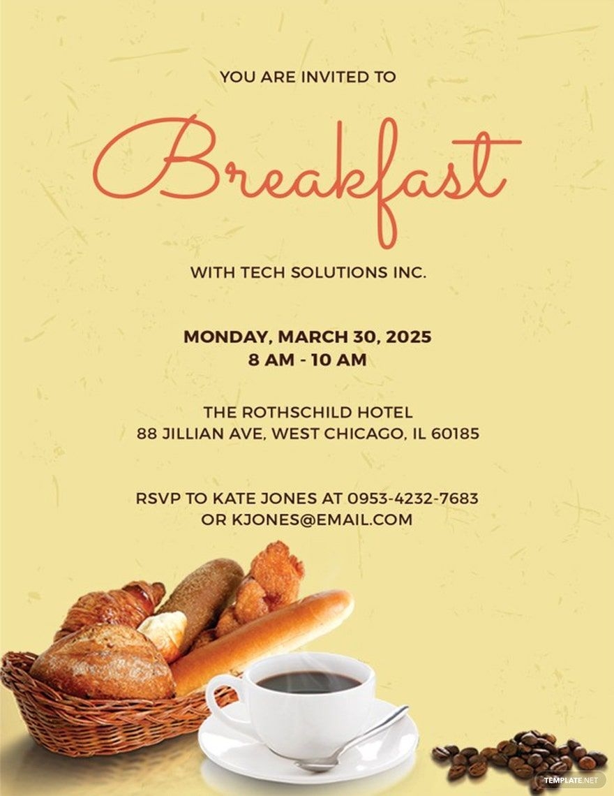 Free Editable Breakfast Templates In Outlook To Download