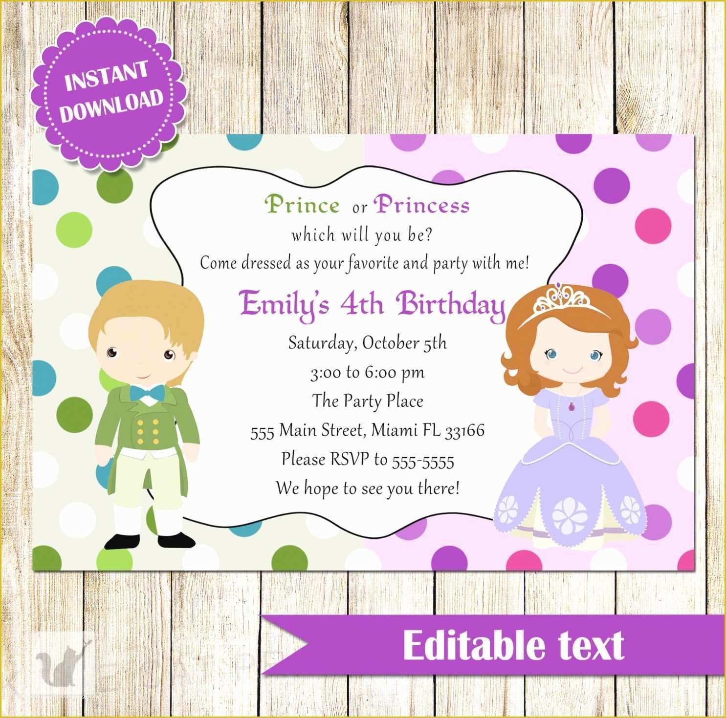 Free Editable Invitation Templates Of Awesome Editable Birthday