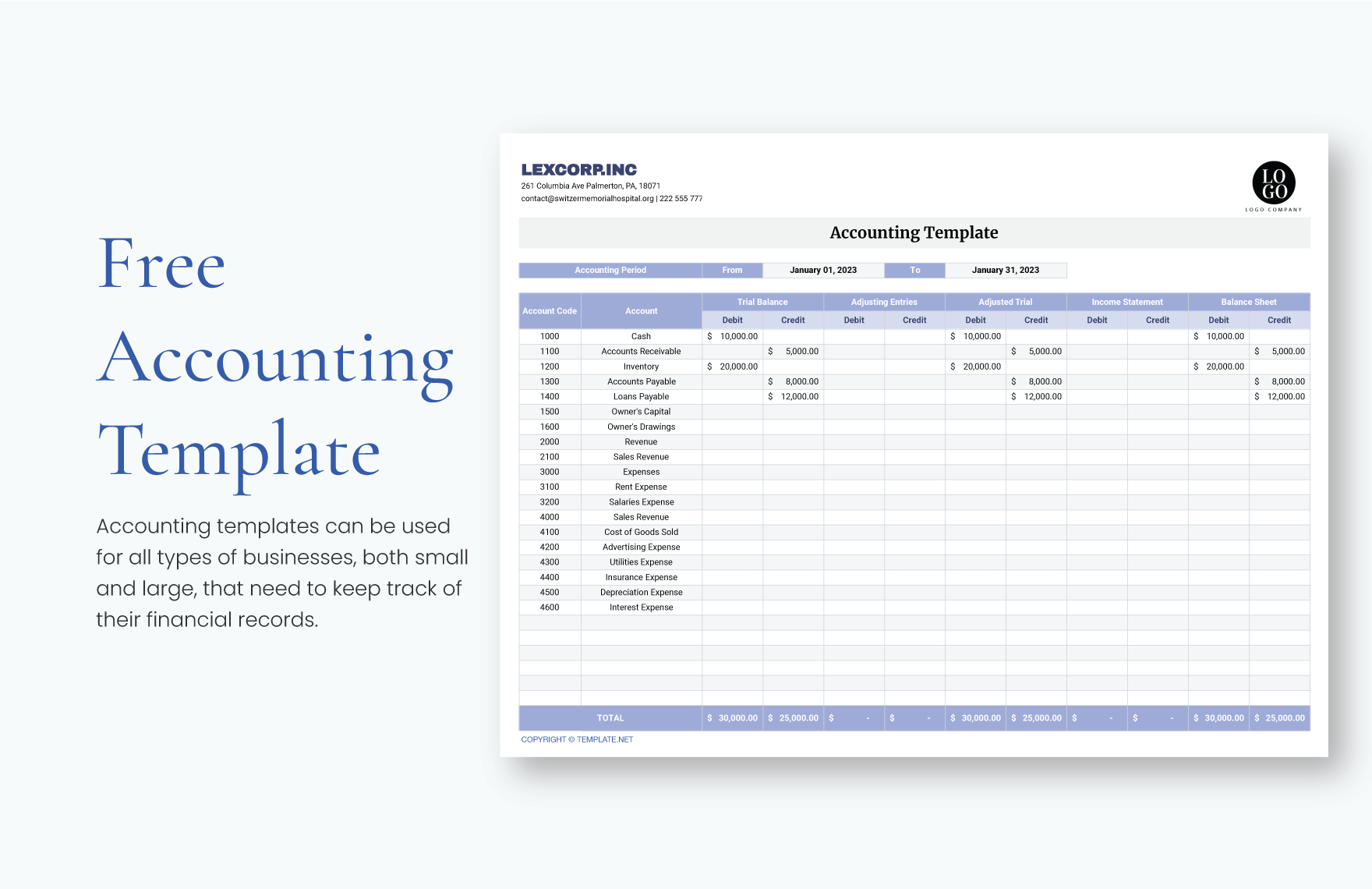 Free Excel Accounting Templates And Bookkeeping Spreadsheet Vencru 