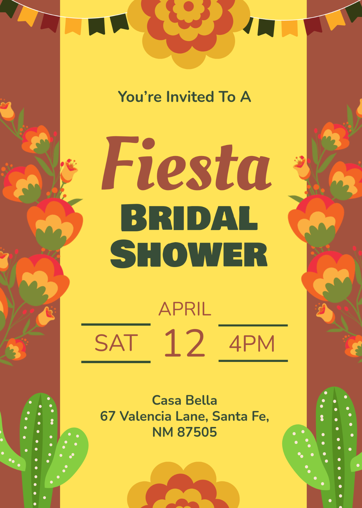 Free Fiesta Invitation Template To Edit Online
