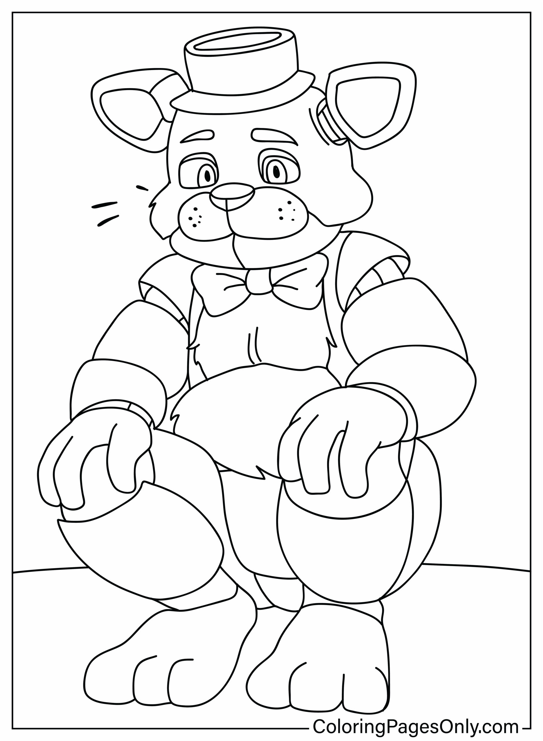 Freddy Fazbear Coloring Page