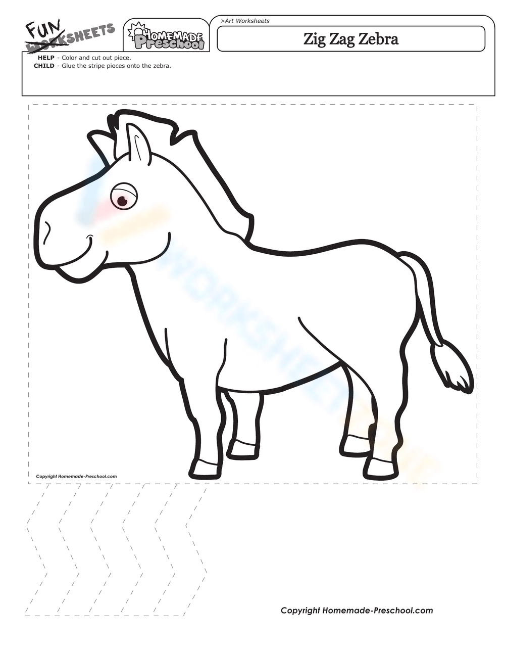 art worksheets for kindergarten