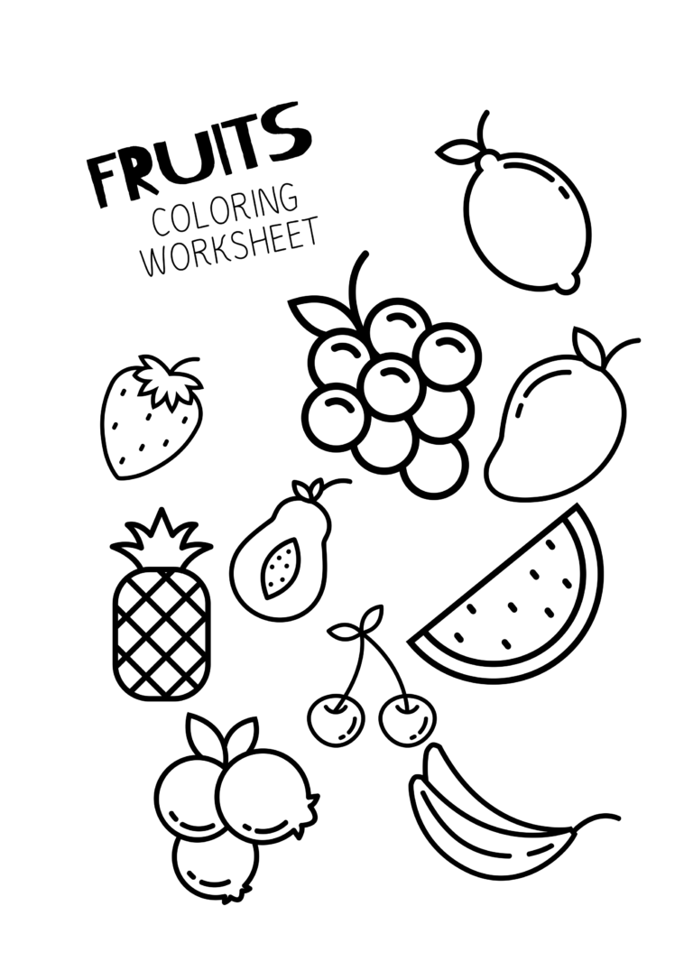 free fruit coloring pages
