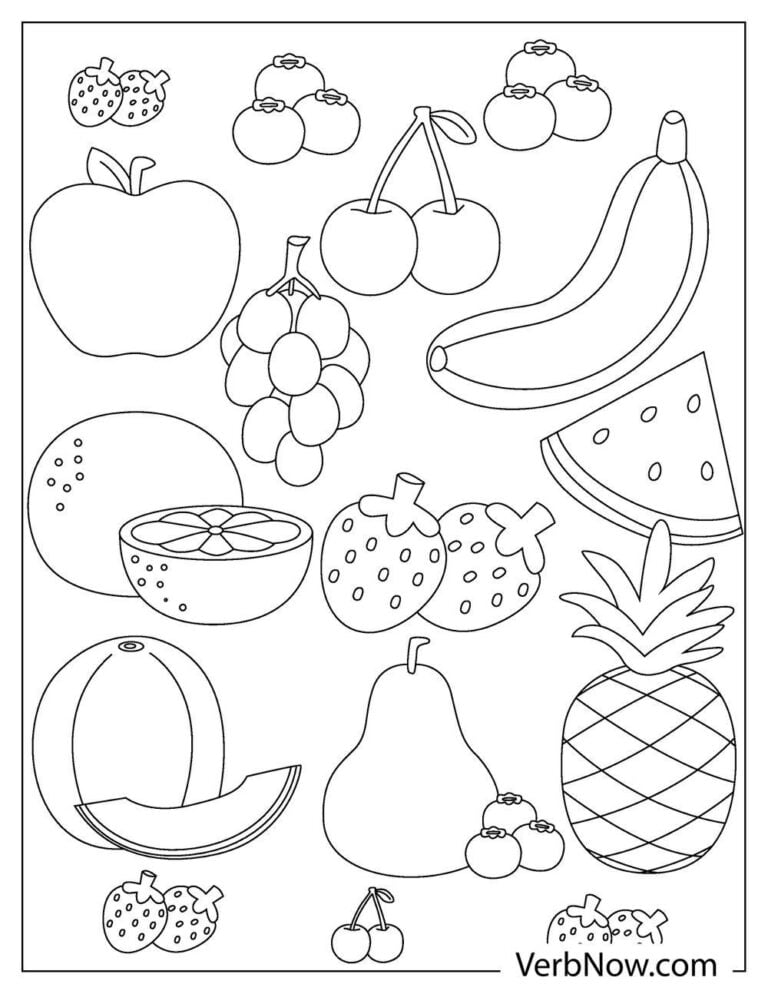 Free FRUIT Coloring Pages For Download Printable PDF 
