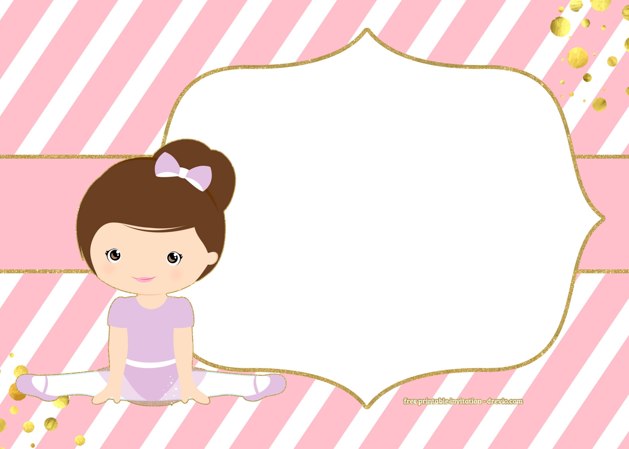 ballerina birthday invitation template free