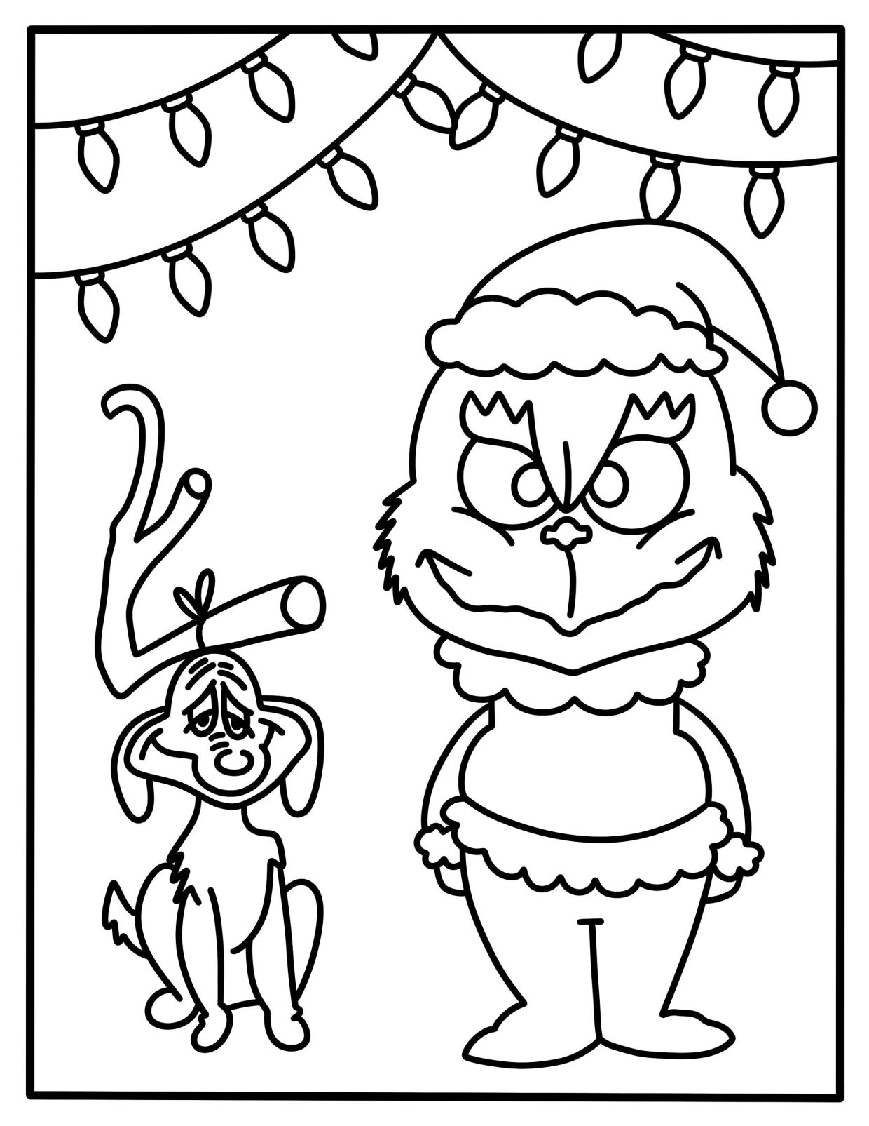Free Grinch Christmas Coloring Pages Printable