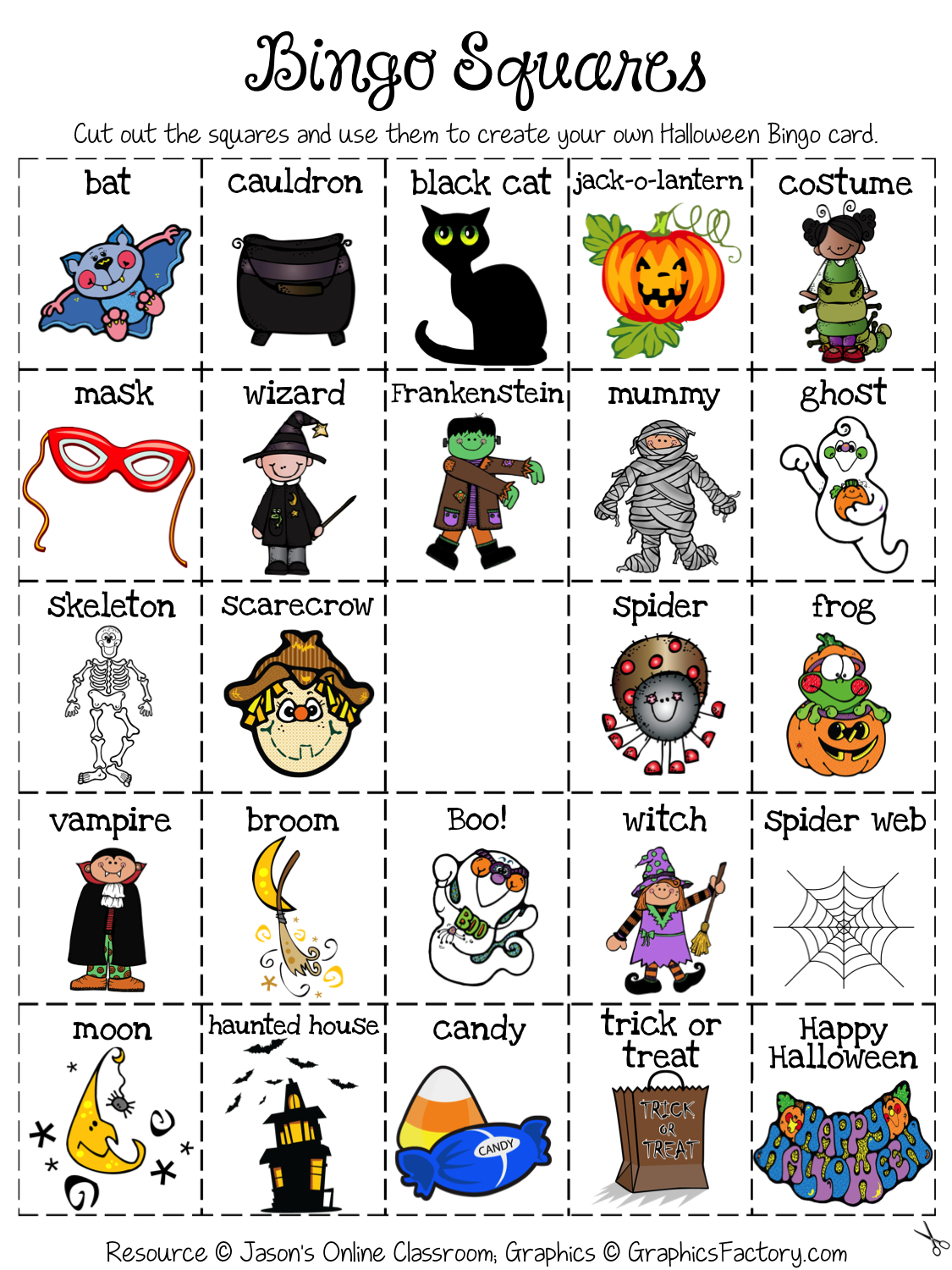 Free Halloween Bingo Printable Cards Printable New Year Banners