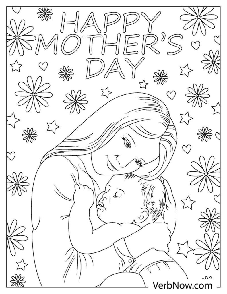 Happy Mothers Day Coloring Pages